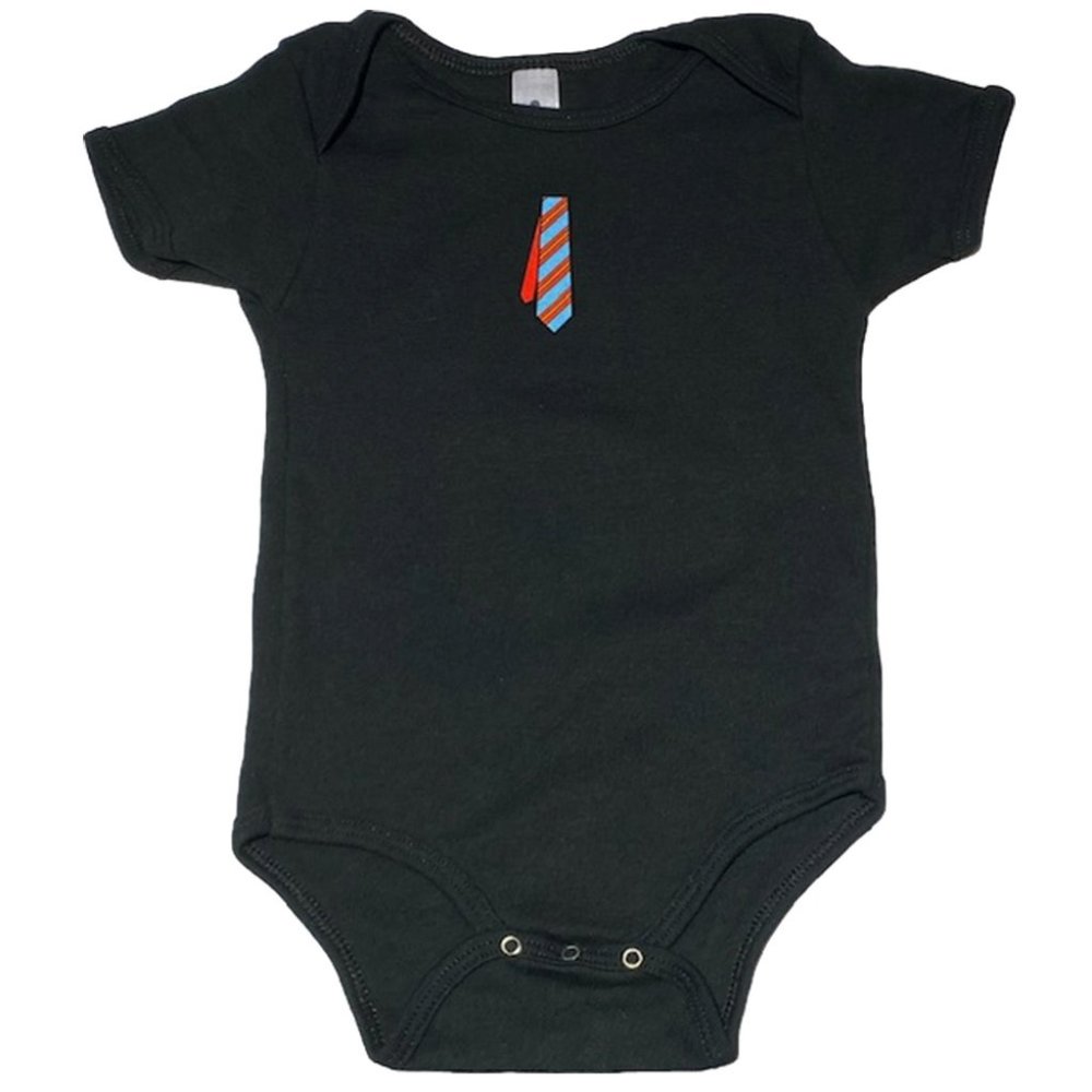 Blue Stripe Tie One Piece 12-18 mo